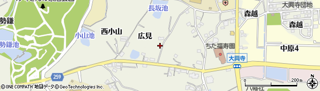 愛知県知多市大興寺平井222周辺の地図