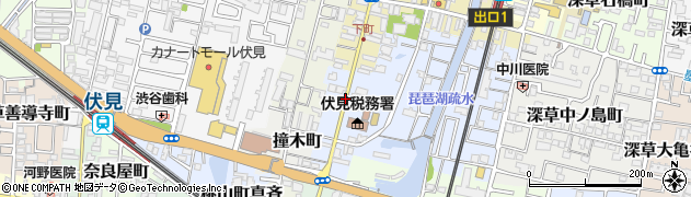 京都府京都市伏見区鑓屋町周辺の地図