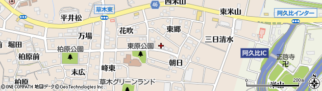 愛知県知多郡阿久比町草木東郷85周辺の地図