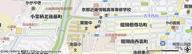 京都府京都市伏見区醍醐池田町周辺の地図