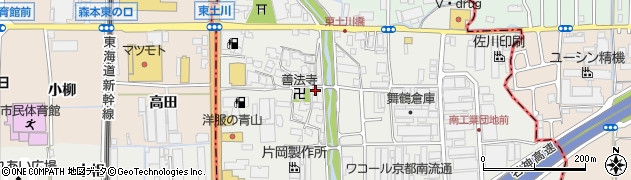 京都府京都市南区久世東土川町166周辺の地図