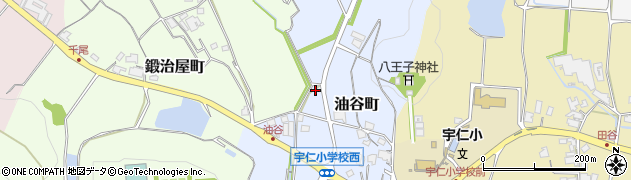 兵庫県加西市油谷町周辺の地図
