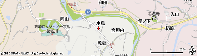 兵庫県川辺郡猪名川町林田水鳥周辺の地図