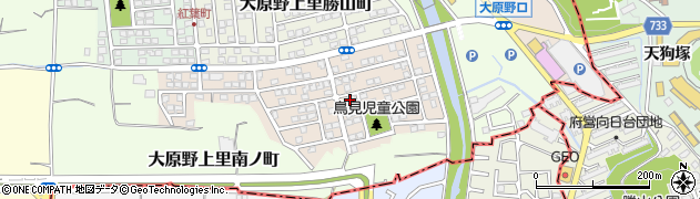 京都府京都市西京区大原野上里鳥見町周辺の地図