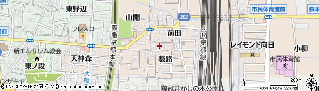 京都府向日市森本町前田12周辺の地図