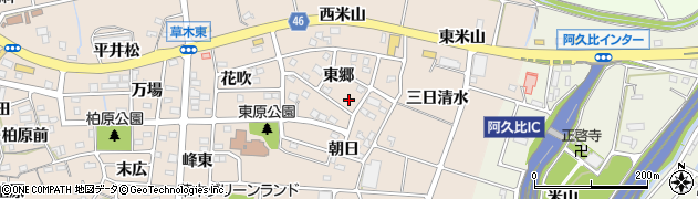 愛知県知多郡阿久比町草木東郷69周辺の地図