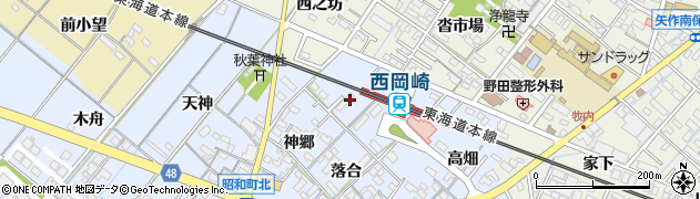 愛知県岡崎市昭和町（北浦）周辺の地図