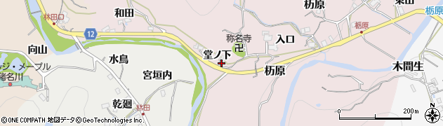 兵庫県猪名川町（川辺郡）杤原（堂ノ下）周辺の地図
