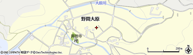 大阪府豊能郡能勢町野間大原周辺の地図