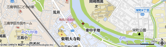 愛知県岡崎市明大寺町（北中平地）周辺の地図