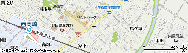 岡崎大和郵便局 ＡＴＭ周辺の地図