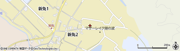 滋賀県大津市新免2丁目周辺の地図
