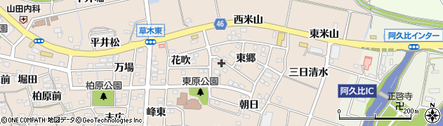 愛知県知多郡阿久比町草木東郷93周辺の地図