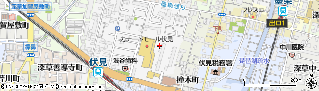 京都府京都市伏見区深草出羽屋敷町周辺の地図