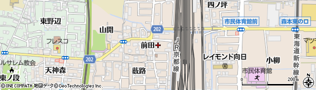 京都府向日市森本町前田5周辺の地図