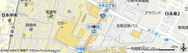 松屋 四日市日永店周辺の地図