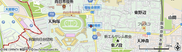 京都府向日市寺戸町西ノ段9周辺の地図