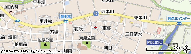 愛知県知多郡阿久比町草木東郷40周辺の地図