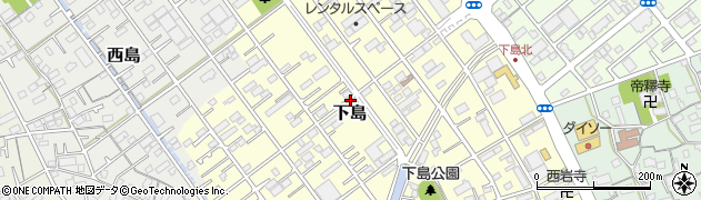 静岡県静岡市駿河区下島周辺の地図