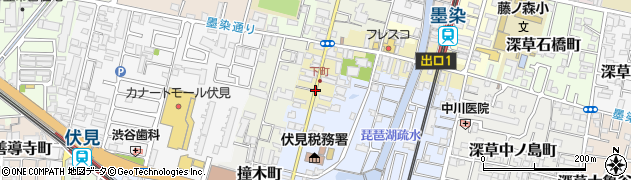 京都府京都市伏見区西桝屋町周辺の地図