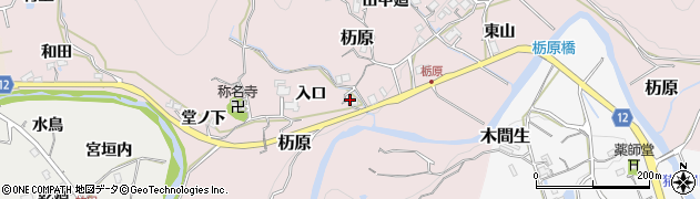 兵庫県猪名川町（川辺郡）杤原（入口）周辺の地図