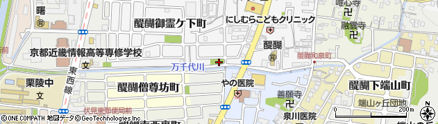 京都府京都市伏見区醍醐宮ノ下町周辺の地図
