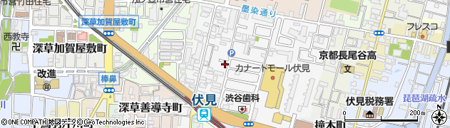 京都府京都市伏見区深草柴田屋敷町周辺の地図