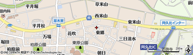 愛知県知多郡阿久比町草木東郷51周辺の地図