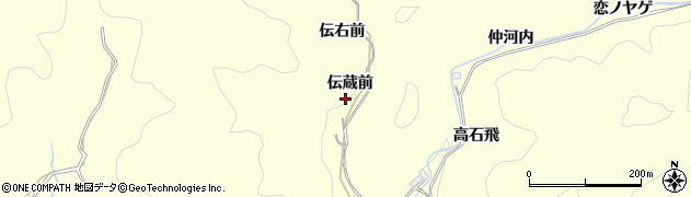 愛知県岡崎市蓬生町（伝蔵前）周辺の地図