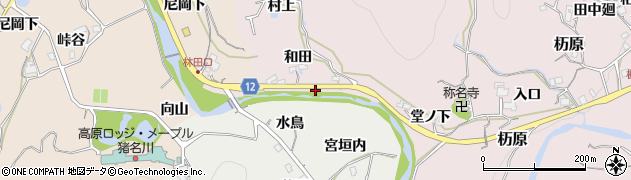 兵庫県猪名川町（川辺郡）杤原（和田）周辺の地図