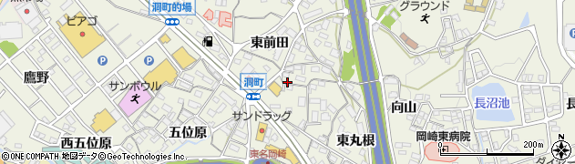 愛知県岡崎市洞町周辺の地図