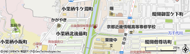 京都府京都市伏見区小栗栖森ケ淵町周辺の地図