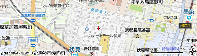 京都府京都市伏見区深草柴田屋敷町21周辺の地図