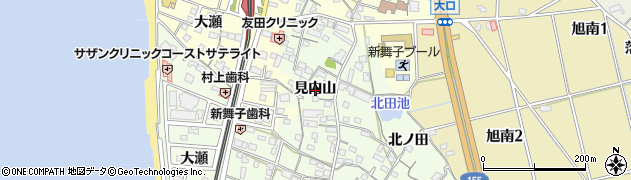 愛知県知多市大草見内山周辺の地図