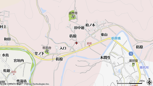 〒666-0221 兵庫県川辺郡猪名川町杤原の地図