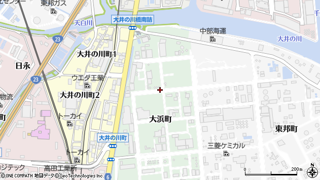 〒510-0847 三重県四日市市大浜町の地図