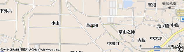 愛知県阿久比町（知多郡）草木（草深田）周辺の地図