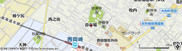 愛知県岡崎市大和町沓市場周辺の地図