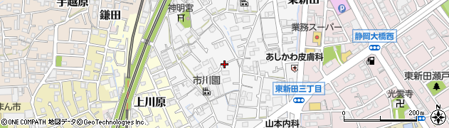 静岡県静岡市駿河区丸子新田周辺の地図