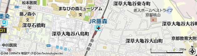 京都府京都市伏見区周辺の地図