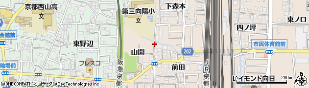 京都府向日市森本町前田37周辺の地図