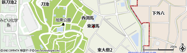 愛知県知多市大興寺東渕馬周辺の地図