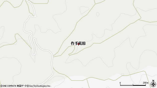 〒441-1533 愛知県新城市作手荒原の地図