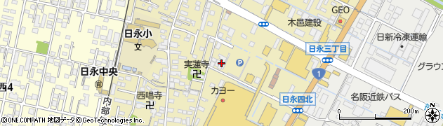 ヤングドライグループアージュ　日永カヨー店周辺の地図