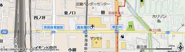 京都府向日市森本町（佃）周辺の地図