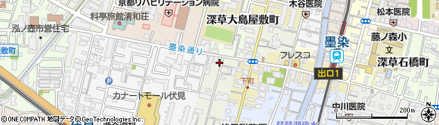 京都府京都市伏見区深草佐野屋敷町2周辺の地図