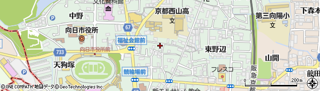 京都府向日市寺戸町（西野辺）周辺の地図