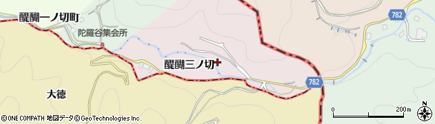 京都府京都市伏見区醍醐三ノ切周辺の地図