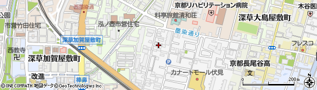 京都府京都市伏見区深草柴田屋敷町17周辺の地図