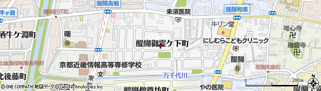 京都府京都市伏見区醍醐御霊ケ下町周辺の地図